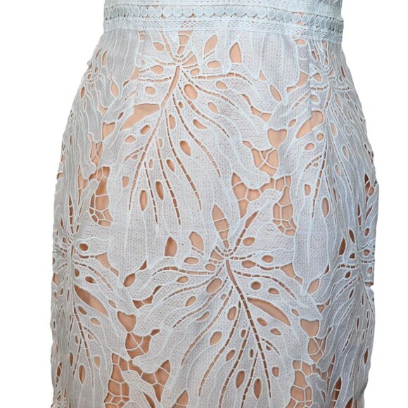 NWT Anthropologie Gardenia Eyelet Lace Column Dress Maeve‎ Sz. 8 White Tropical - Picture 6 of 16